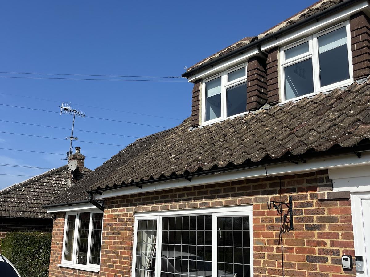 Finished tiled roof on a Surrey house