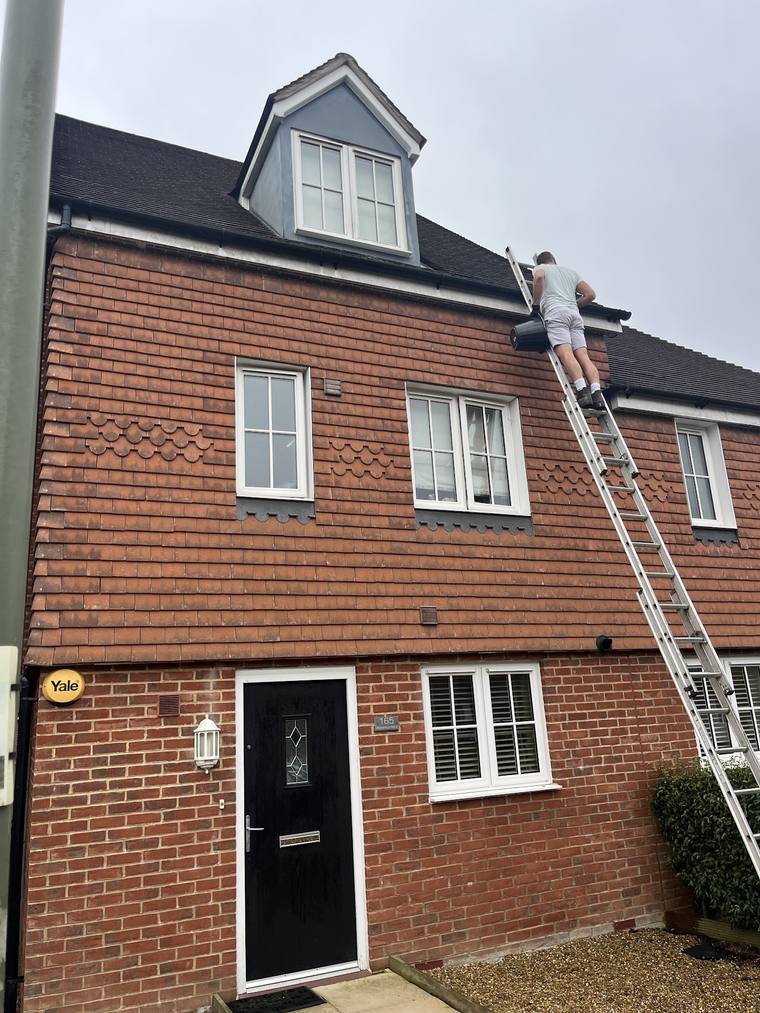 Townhouse re-roof in progress